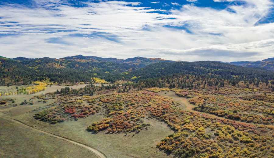 An aerial view of the Chama, NM, area
